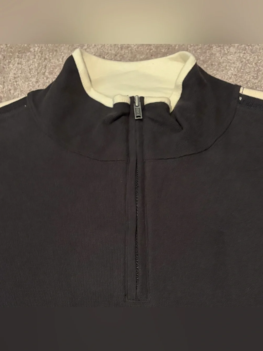 Nautica Jeans Co Men’s Black Pullover Quarter Zip Size 2XL